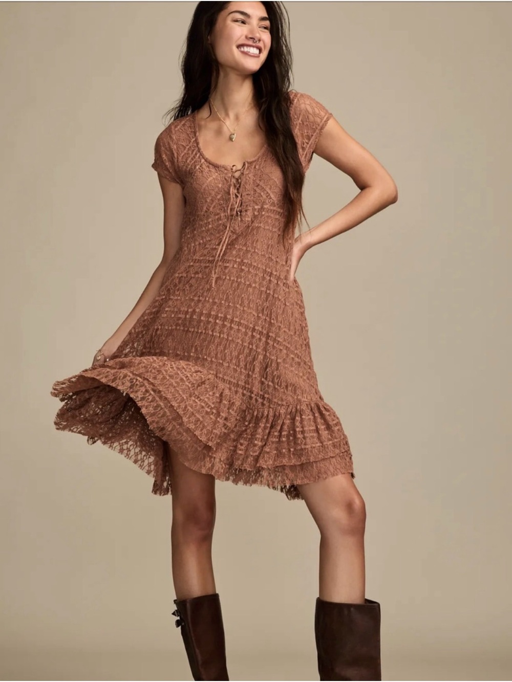 Lucky Brand Lace Mini Dress